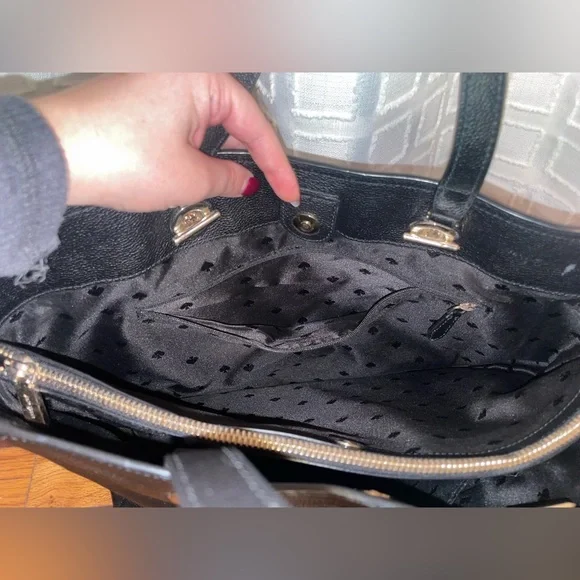 Kate Spade Black Leather Tote Bag - Picture 4 of 6